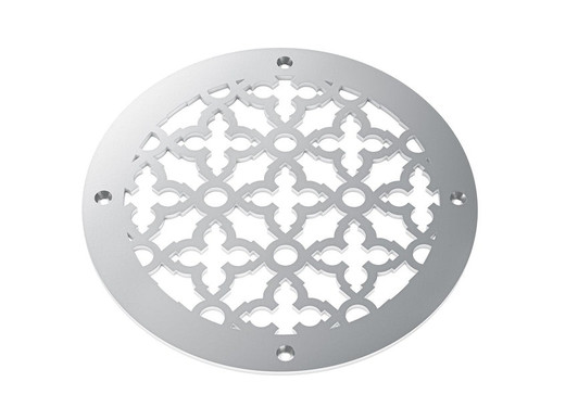 Scroll Round Vent Cover - Silver