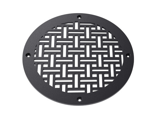 Basketweave Round Vent Covers - Black