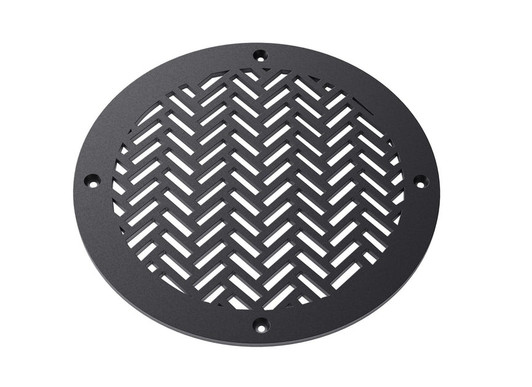 Herringbone Round Vent Covers - Black