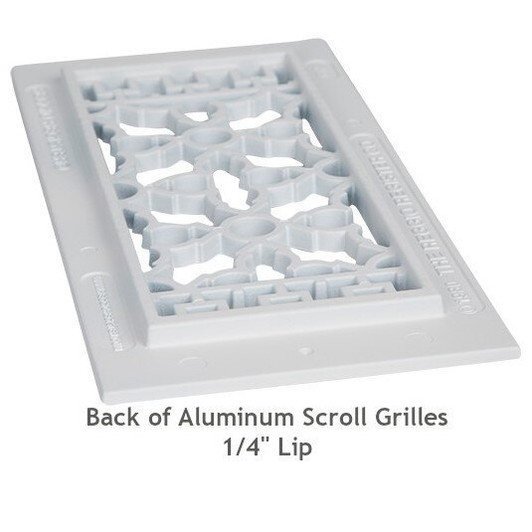 VCU-R-Metal Cast Aluminum Scroll Grilles
