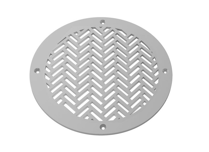 Herringbone Round Vent Covers -  Gray