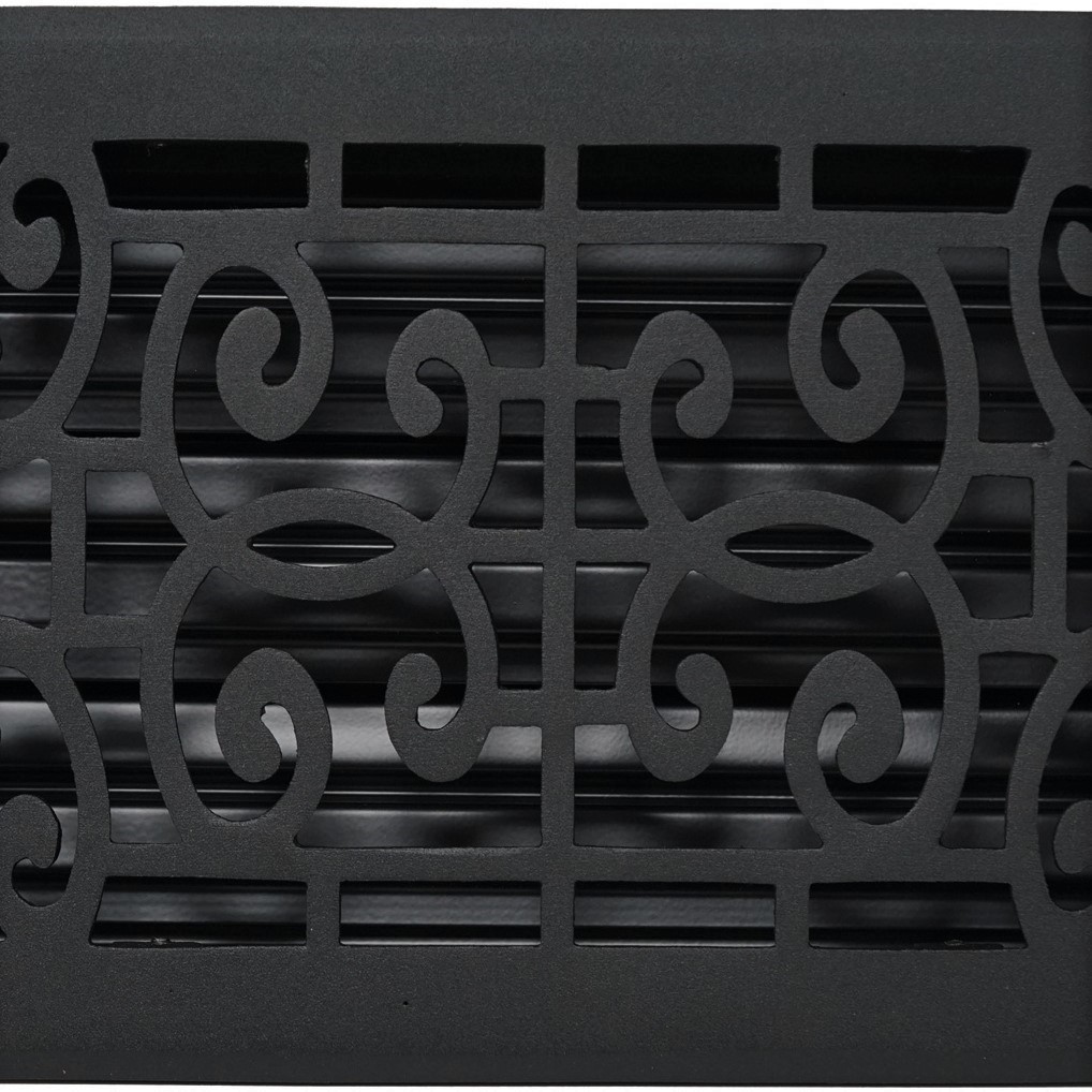 Madelyn Carter Baroque Floor and Wall Registers - Black