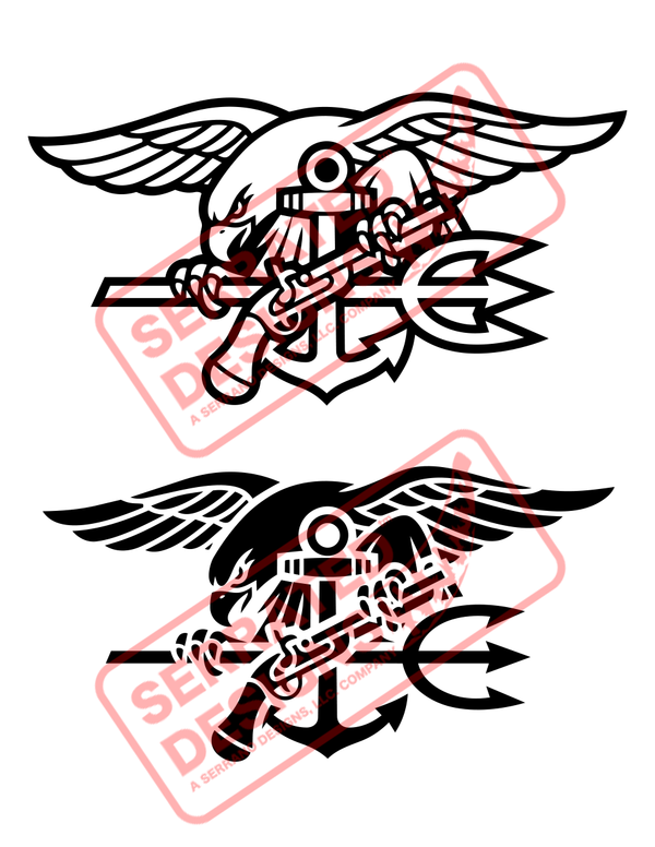 Navy SEALs Trident Pin Design (Modern)