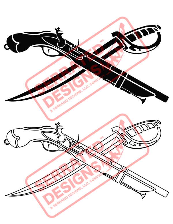 Navy Flintlock and Sword