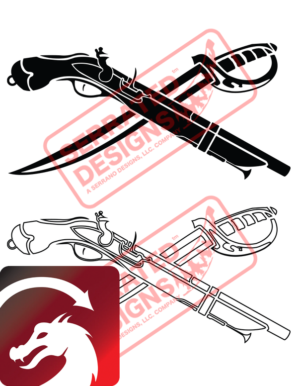 Navy Flintlock and Sword