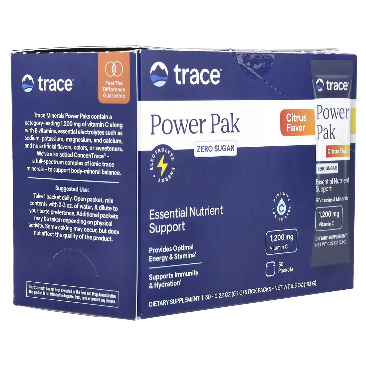 Trace Minerals Research Electrolyte Stamina PowerPak Sugar Free
