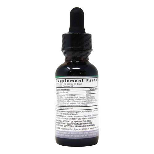 Nature's Answer Propolis Immune 1000 mg - 1 fl oz Ingredients Panel
