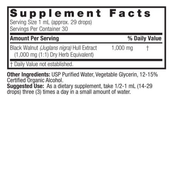 Nature's Answer Black Walnut Extract 1,000mg 1 OZ 28 ML