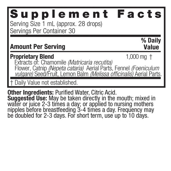 Nature's Answer Bubble-B-Gone 1 OZ 28 ML Ingredients Panel