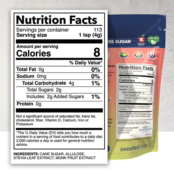 SweetLeaf Low-Cal Cane Sugar - 16oz Bag - image 2