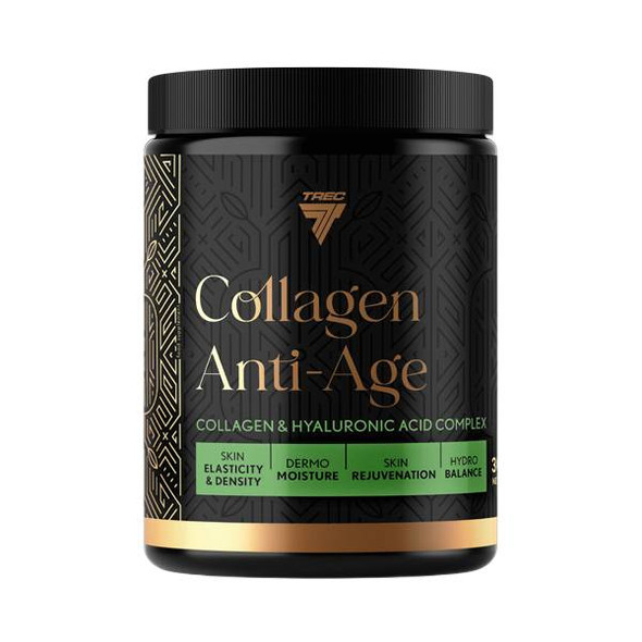 Trec Nutrition Collagen Anti-Age Jar Vanilla-Strawberry 300G Supplement Facts Panel