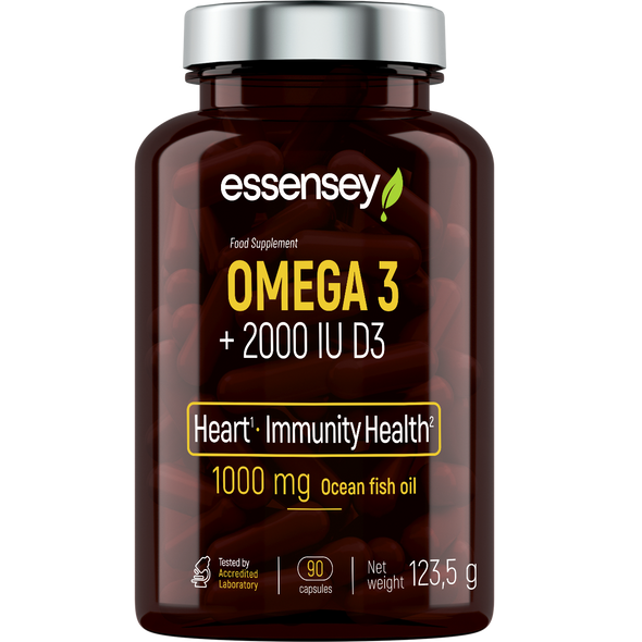 ESSENSEY Omega-3 + 2000 IU D3 90 Caps Additional Product Image 2