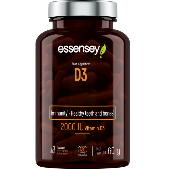 ESSENSEY Vitamin D3 120 Caps 2000 IU Additional Product Image 2