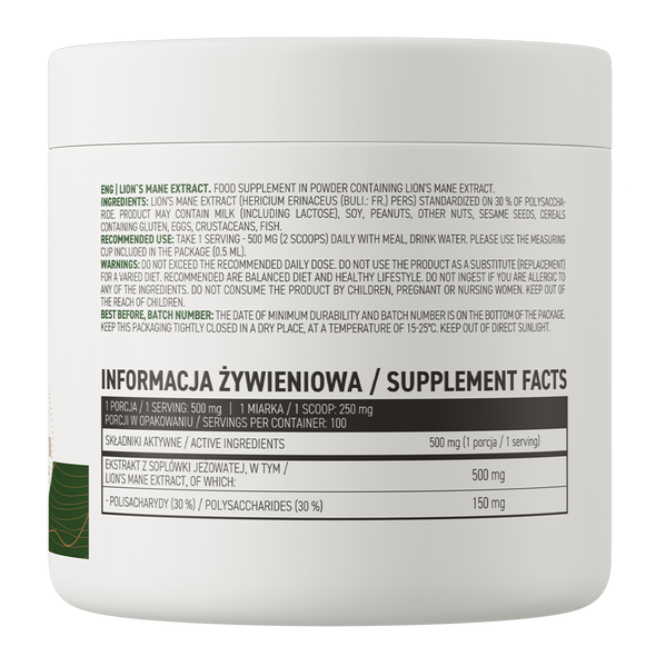 OstroVit Lion's Mane Extract 50 g Main Product Image