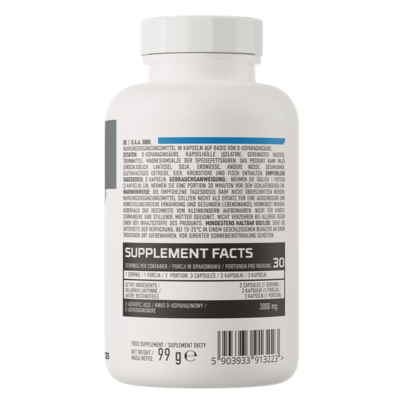 OstroVit D.A.A 3000 mg 90 capsules Main Product Image
