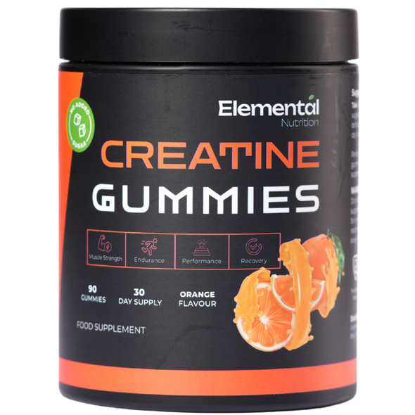 Elemental Nutrition - Creatine Gummies 5000mg - Orange Supplement Facts Panel