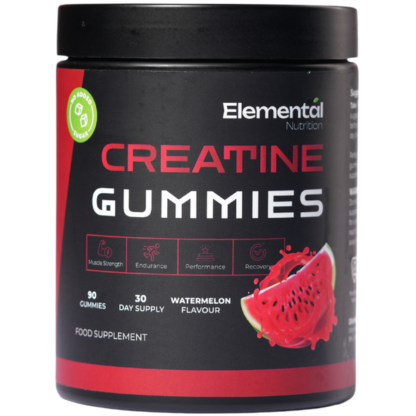 Elemental Nutrition - Creatine Gummies 5000mg - Watermelon Supplement Facts Panel