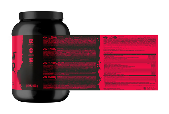 Trec Nutrition BOOGIE OAT GAINER 2000g JAR Ingredients Panel