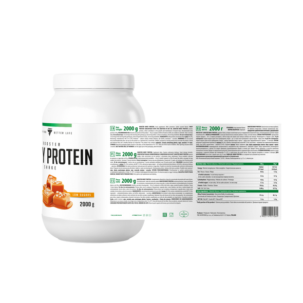 Trec Nutrition BOOSTER WHEY PROTEIN 2000g + FREE SHAKER Ingredients Panel