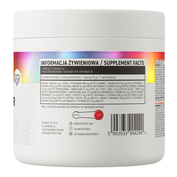 OstroVit VIT&MIN Powder 150 g Ingredients Panel