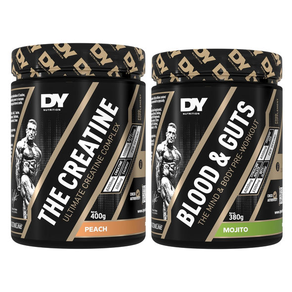 DY Nutrition The Creatine 400g + Blood&Guts Pre-workout 380G Supplement Facts Panel