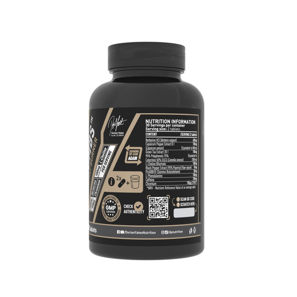 Dorian Yates BlackBomb 60 Tabs Weight Loss Support ingredients