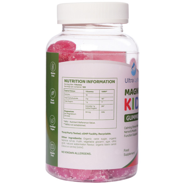 Ultra Lyte Kids Magnesium Citrate 120 Gummies ingredients