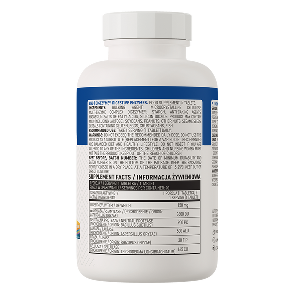 OstroVit Digezyme Digestive Enzymes 90 tabs ingredients OstroVit Digezyme Digestive Enzymes 90 tabs ingredients
