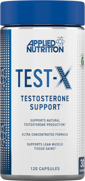 Applied Nutrition TEST X TESTOSTERONE BOOSTER - 120 Veggie Caps Supplement Facts Panel
