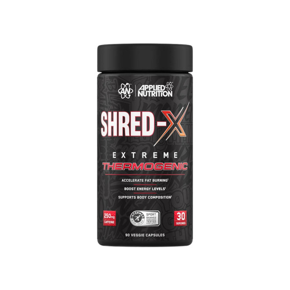 Applied Nutrition SHRED X FAT BURNER - 90 Veggie Caps Supplement Facts Panel