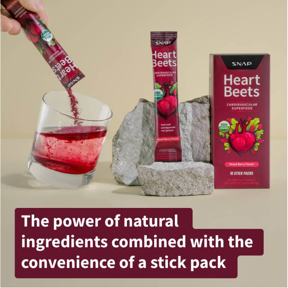 Snap Supplements Heart Beets Organic Beets (Stick Packs) - 10 Packets - image 2
