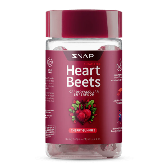 Snap Supplements Heart Beets Gummies (Sugar Free) - Cherry 60 Gummies - image 7