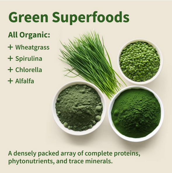 Snap Supplements Spirulina + Chlorella - Alkalizing Greens Complex 120 Caps