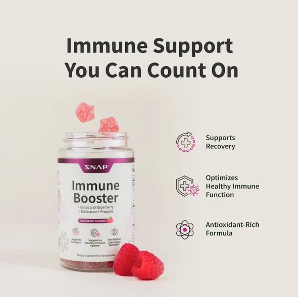 Snap Supplements Immune Booster Elderberry - 60 Gummies
