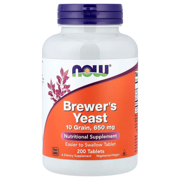 NOW Foods Brewer's Yeast, Tablets - 200 tablets
