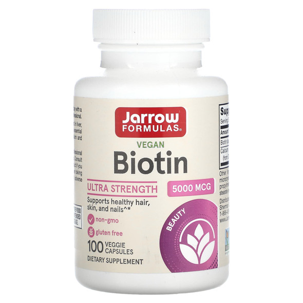 Jarrow Formulas Biotin 5000mcg - 100 Vcaps