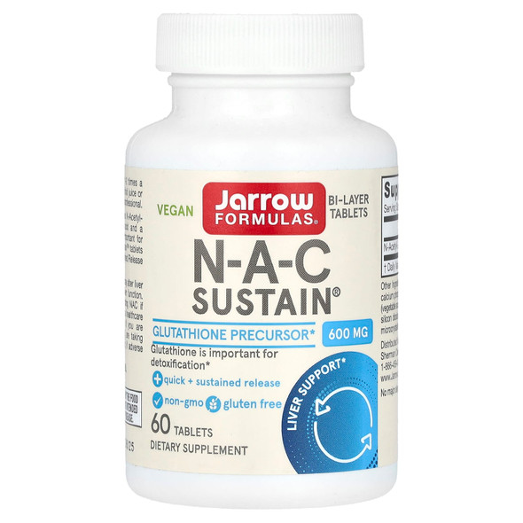 Jarrow N-A-C Sustain (600mg) 60 tabs Additional Product Image 2