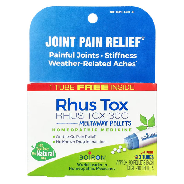 Boiron Rhus Tox - 30C for Natural Relief - 3 Tubes