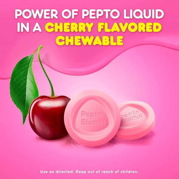 Pepto Bismol Chews 30 Chewable - Cherry Flavour Additional Product Image 2
