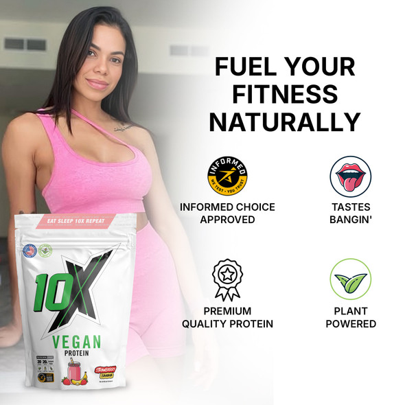 10X Athletic No Whey Stack - 2 x Vegan Protein 540g + Free Shaker - 10X Athletic