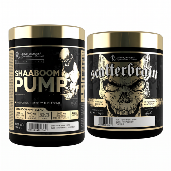 LEVRONE Pre-Workout Stack - Scatterbrain 270g + Shaaboom Pump 385g - bundle