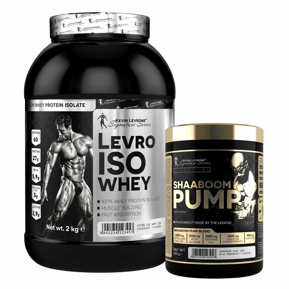 LEVRONE Train & Recover Stack - Levro ISO Whey 2kg + Shaaboom Pump 385g - bundle