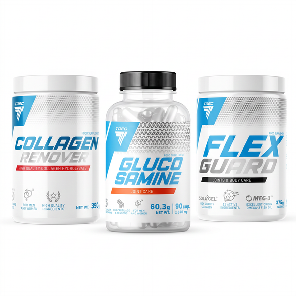 Trec Joint & Mobility Bundle - Flex Guard 375g + Collagen Renover 350g + Glucosamine - bundle
