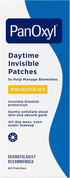 PanOxyl Daytime Invisible Acne Patches with Salicylic Acid, box of 40