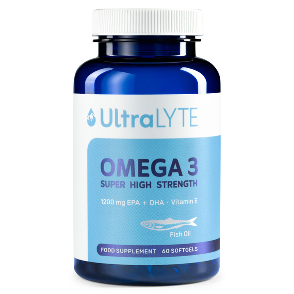 Ultra Lyte Super Omega 3 Fish Oil 2000mg softgels - 1200mg EPA & DHA, Halal, UK-made