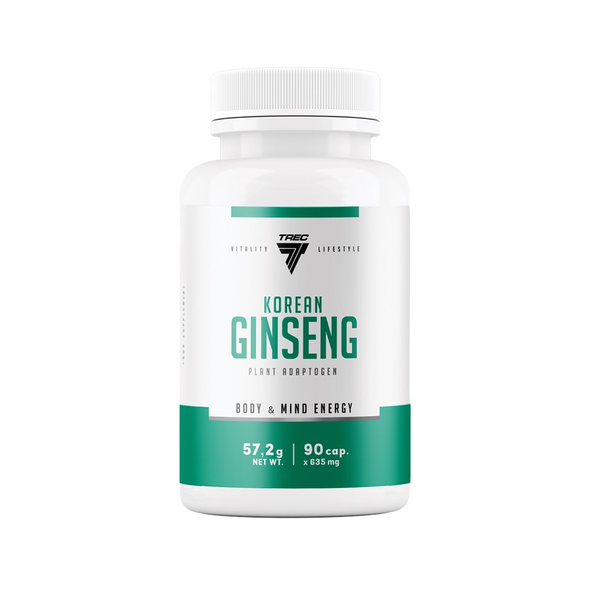 Trec Nutrition Korean Ginseng 90 capsules bottle - Panax ginseng root extract
