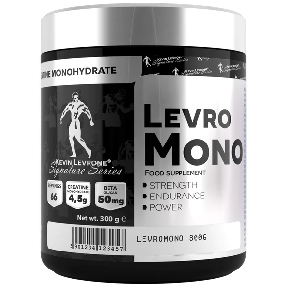 LEVRONE Levro Mono creatine monohydrate powder 300g tub - Kevin Levrone Signature Series Silver Line
