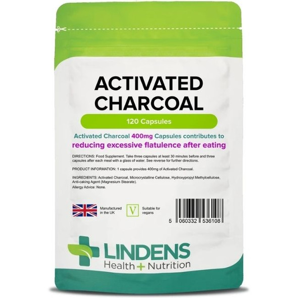 Activated Charcoal 400mg 120 capsules