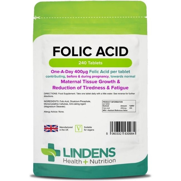 Folic Acid 400mcg 240 Tablets