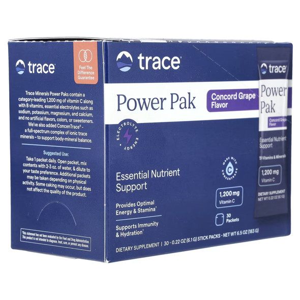 Trace Minerals Electrolyte Stamina Power Pak - Concord Grape - 30 Stick Packs Additional Product Image 9